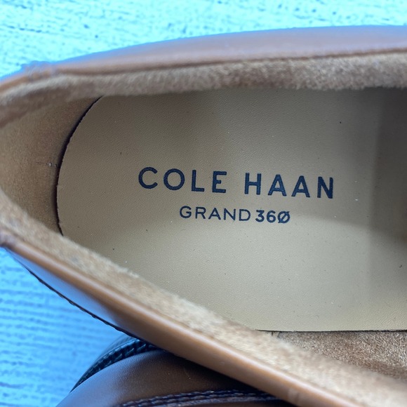 Cole Haan Bedford Cap Toe Derby Mens 13 British Tan Leather Grand 360 Dress Shoe main image 4